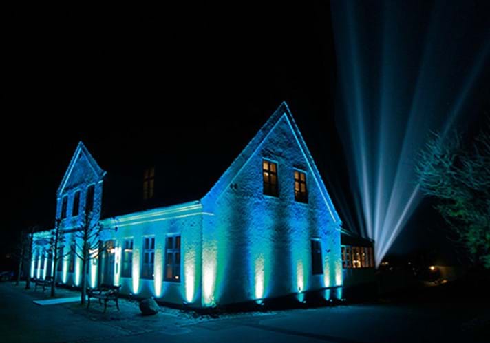 AV CENTER events og shows dekorationsbelysning af bygning