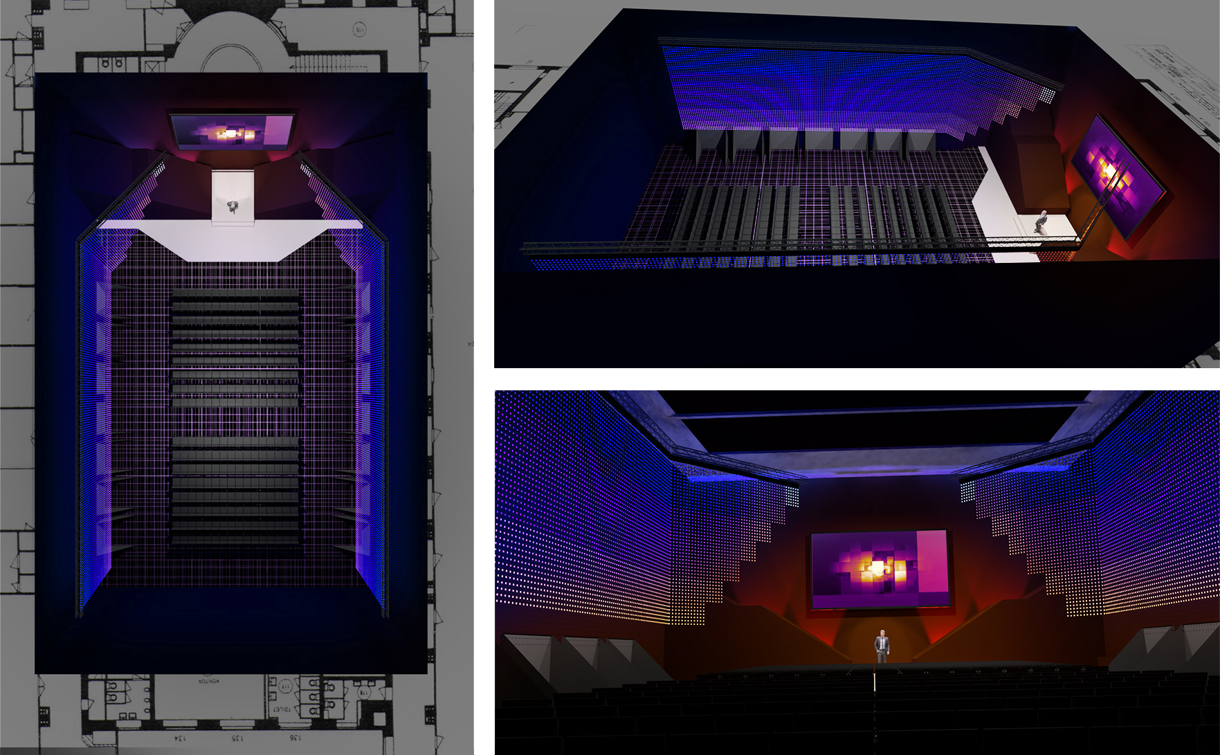 3D tegninger af løsning med LED diodekugler