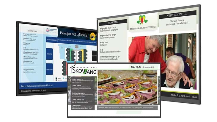Plejecenter Infoskaerme Forskelligeskaerme