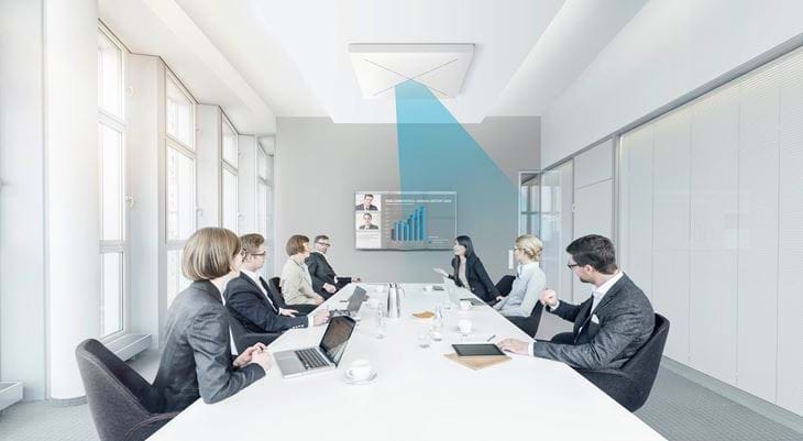 Sennheiser Teamconnect Ceiling Illustrering Af Mikrofonzone