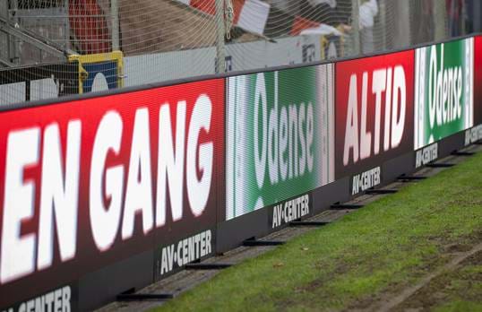 LED-storskærme og bander til Nature Energy Park og AV-løsninger til skyboxe og OB superligahus